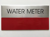 SIGN WATER METER  - Delicato line (BRUSHED ALUMINUM) SIGN WATER METER  - Delicato line (BRUSHED ALUMINUM)
