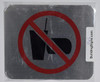 SIGN NO Drink and Food Symbol  (Brush Silver,Double Sided Tape, Aluminium-Rust Free)-The Gallery LINE SIGN NO Drink and Food Symbol  (Brush Silver,Double Sided Tape, Aluminium-Rust Free)-The Gallery LINE