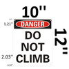 SIGN Danger: Do Not Climb on Ladder