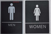 Men & Women Restroom with Tactile Graphic