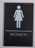 Men & Women Restroom with Tactile Graphic  Sign