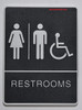 Wheelchair Accessible Restroom with Tactile Graphic