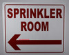 SIGNAGE Sprinkler Room Arrow Left , Engineer Grade Reflective Aluminum  (White,Aluminum ) SIGNAGE Sprinkler Room Arrow Left , Engineer Grade Reflective Aluminum  (White,Aluminum )