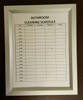 Bathroom Inspection frameSignage Bathroom Inspection frameSignage