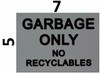 Garbage only no Recyclable Sticker Signage Garbage only no Recyclable Sticker Signage