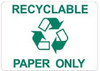 Recyclable Paper Only Sticker Recyclable Paper Only Sticker