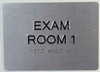 EXAM Room 1 with Tactile Text and Braille Signage