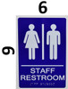 Staff Restroom - Braille with Raised Tactile Graphics and LettersSignage Staff Restroom - Braille with Raised Tactile Graphics and LettersSignage