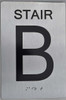 STAIR B -Braille with Raised Tactile Graphics and Letters Sign STAIR B -Braille with Raised Tactile Graphics and Letters Sign