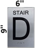 STAIR D-Braille with Raised Tactile Graphics and LettersSignage STAIR D-Braille with Raised Tactile Graphics and LettersSignage