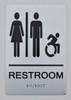 UNISEX ACCESSIBLE RESTROOM - compliant-Tactile -Tactile -Braille with Raised Tactile Graphics and LettersSignage UNISEX ACCESSIBLE RESTROOM - compliant-Tactile -Tactile -Braille with Raised Tactile Graphics and LettersSignage