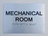 Mechanical Room-Braille with Raised Tactile Graphics and Letters