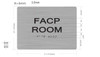 FACP Room-Braille with Raised Tactile Graphics and Letters Sign FACP Room-Braille with Raised Tactile Graphics and Letters Sign