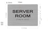 Server Room-Braille with Raised Tactile Graphics and LettersSignage