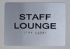 Staff Lounge Braille with Raised Tactile Graphics and Letters