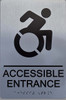 NYC Accessible Entrance-Braille with Raised Tactile Graphics and Letters