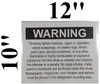 SIGN Chute  - Warning - WHITE, SIGN Chute  - Warning - WHITE,