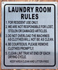 LAUNDRY ROOM RULES- BRUSHED ALUMINUM
