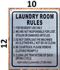 silver LAUNDRY ROOM RULES