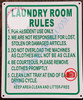 LAUNDRY ROOM RULES Signage LAUNDRY ROOM RULES Signage