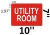 Utility Room SIGNAGE Utility Room SIGNAGE