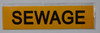 Pipe Marking- Sewage Label Pipe Marking- Sewage Label