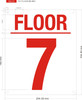 7 FLOOR  Sign 7 FLOOR  Sign