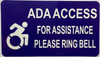 ADA ACCESS FOR ASSISTANCE PLEASE RING BELL Decal Sticker Signage ADA ACCESS FOR ASSISTANCE PLEASE RING BELL Decal Sticker Signage