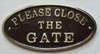 Cast Aluminum PLEASE CLOSE THE GATE  Hpd Sign Cast Aluminum PLEASE CLOSE THE GATE  Hpd Sign