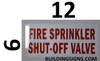 FIRE Sprinkler SHUTOFF Valve  Signage FIRE Sprinkler SHUTOFF Valve  Signage