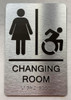 CHANGING ROOM  with Raised letters/Image & Grade 2 Braille - Includes Red Adhesive pad for Easy Installation Safety Sign CHANGING ROOM  with Raised letters/Image & Grade 2 Braille - Includes Red Adhesive pad for Easy Installation Safety Sign