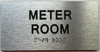 METER ROOM  with Raised letters/Image & Grade 2 Braille - Includes Red Adhesive pad for Easy Installation Building Sign METER ROOM  with Raised letters/Image & Grade 2 Braille - Includes Red Adhesive pad for Easy Installation Building Sign