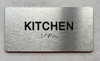 KITCHEN  with Raised letters/Image & Grade 2 Braille - Includes Red Adhesive pad for Easy Installation Signage KITCHEN  with Raised letters/Image & Grade 2 Braille - Includes Red Adhesive pad for Easy Installation Signage