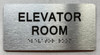 ELEVATOR ROOM  with Raised letters/Image & Grade 2 Braille - Includes Red Adhesive pad for Easy Installation Signage ELEVATOR ROOM  with Raised letters/Image & Grade 2 Braille - Includes Red Adhesive pad for Easy Installation Signage