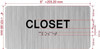 CLOSET  with Raised letters/Image & Grade 2 Braille - Includes Red Adhesive pad for Easy Installation Signage CLOSET  with Raised letters/Image & Grade 2 Braille - Includes Red Adhesive pad for Easy Installation Signage