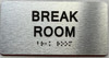 Break Room  with Raised letters/Image & Grade 2 Braille - Includes Red Adhesive pad for Easy Installation Signage Break Room  with Raised letters/Image & Grade 2 Braille - Includes Red Adhesive pad for Easy Installation Signage