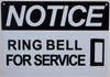 Notice Ring Bell for Service Sign-Tactile Signs