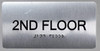 2nd Floor Sign-Tactile Signs - Floor Number Tactile Touch Braille Sign-Tactile Signs