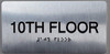 10th Floor Sign-Tactile Signs - Floor Number Tactile Touch Braille Sign-Tactile Signs