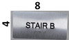 Stair B Sign-Tactile Signs  Silver-Tactile Touch Braille Sign-Tactile Signs