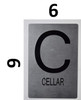 Cellar Floor Number Sign-Tactile Signs  Silver-Tactile Touch Braille Sign-Tactile Signs Cellar Floor Number Sign-Tactile Signs  Silver-Tactile Touch Braille Sign-Tactile Signs