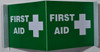 First Aid 3D Projection Sign/First Aid Hallway SAFETY SIGN