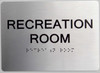 Recreation Room Braille Sign with Raised Tactile Graphics and Letters  Sign-Tactile Signs Recreation Room Braille Sign with Raised Tactile Graphics and Letters  Sign-Tactile Signs