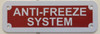 ANTI FREEZE SYSTEM Building Sign
