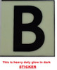 PHOTOLUMINESCENT DOOR NUMBER B BUILDING SIGN PHOTOLUMINESCENT DOOR NUMBER B BUILDING SIGN