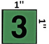 PHOTOLUMINESCENT DOOR NUMBER 3 DOB SIGN PHOTOLUMINESCENT DOOR NUMBER 3 DOB SIGN