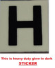 PHOTOLUMINESCENT DOOR NUMBER H HPD SIGN PHOTOLUMINESCENT DOOR NUMBER H HPD SIGN