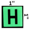 PHOTOLUMINESCENT DOOR NUMBER H DOB SIGN PHOTOLUMINESCENT DOOR NUMBER H DOB SIGN
