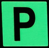 PHOTOLUMINESCENT DOOR NUMBER P BUILDING SIGN PHOTOLUMINESCENT DOOR NUMBER P BUILDING SIGN