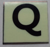 PHOTOLUMINESCENT DOOR NUMBER Q DOB SIGN PHOTOLUMINESCENT DOOR NUMBER Q DOB SIGN